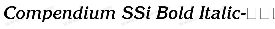 Compendium SSi Bold Italic字体转换